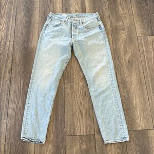 Rare Levi’s 501 CT Jeans 32x32 Sample Garment Light Wash Tapered Leg
